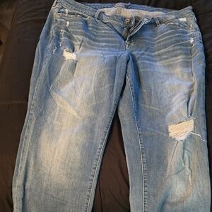 Torrid Distressed Boyfriend Jeans - Light Blue